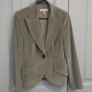 Escada Beige Velvet Blazer Jacket - Woman's Size 38